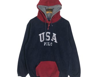 Vintage Polo Sport Ralph Lauren Embroidered USA Big Spellout Polo