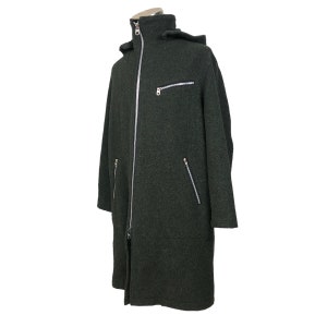 Vintage Yohji Yamamoto A.A.R x D’Urban Hooded Wool Parka Jacket Detachable Hoodie Zip Up Long Coat Japanese Brand Streetwear Designer Size L