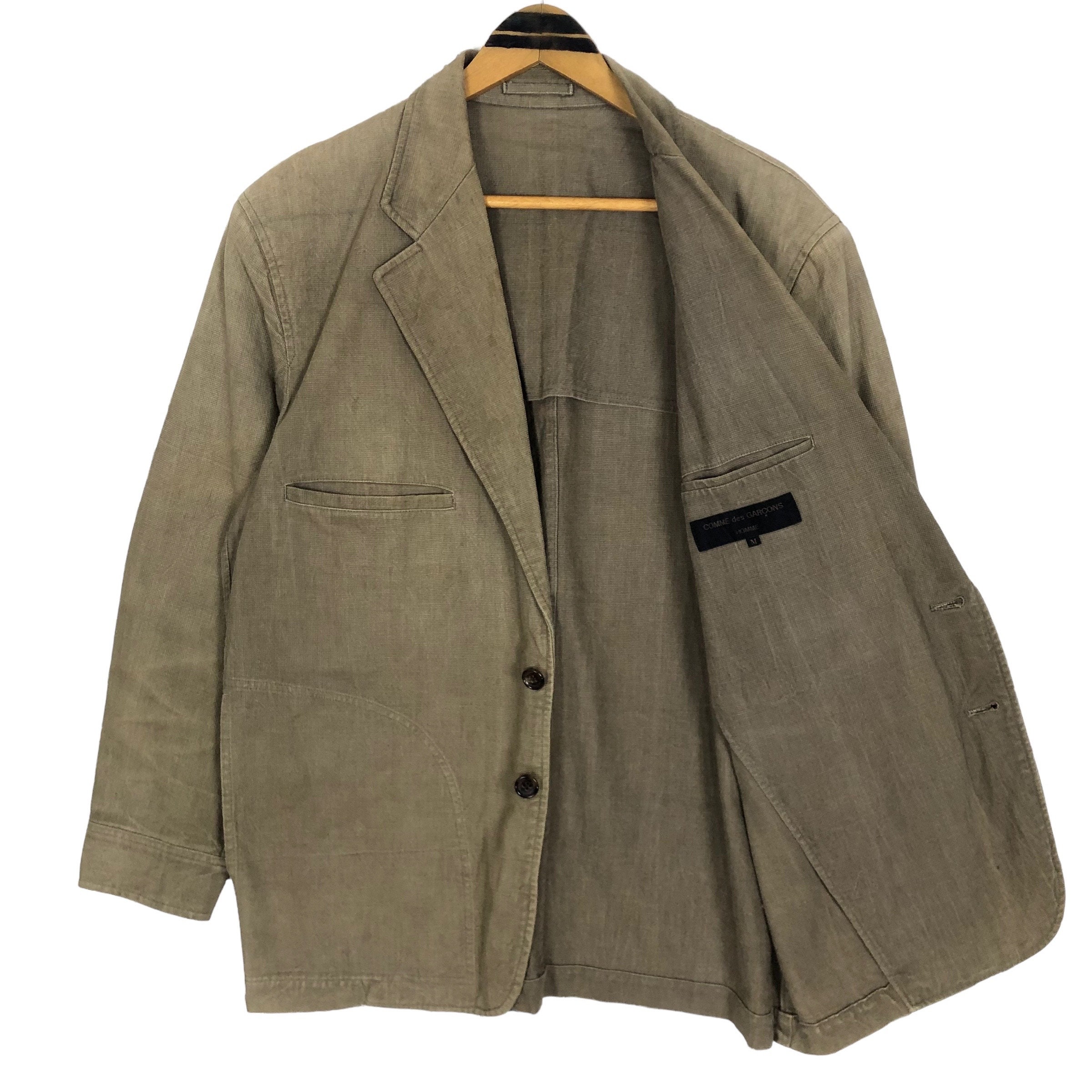 ジャケット・アウター comme des garcons homme jacket 90s Vintage 90s Comme Des Garcons Homme Cotton Canvas Coat