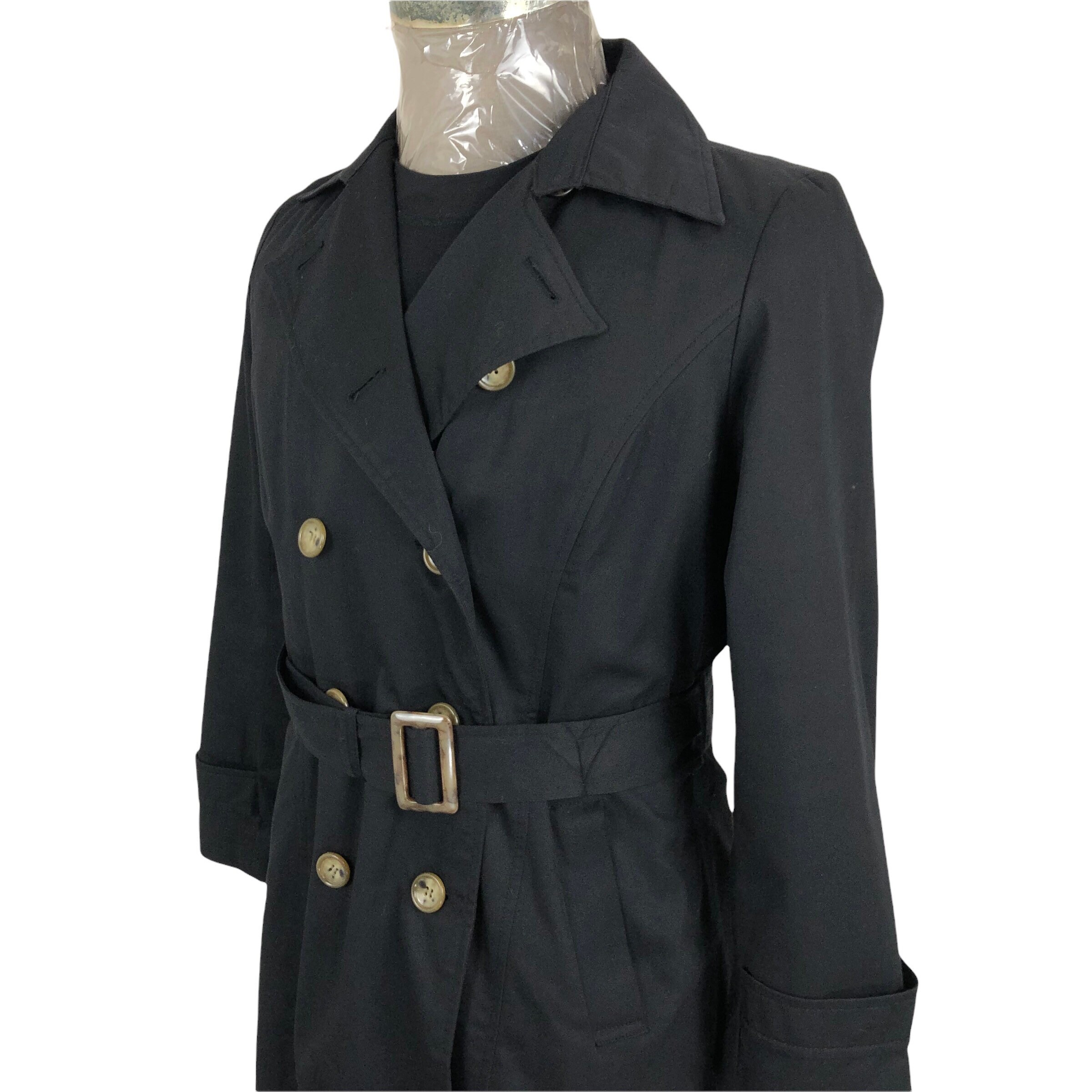 ヴィンテージ マサキマツシマ ブラック ベルト付き トレンチコート