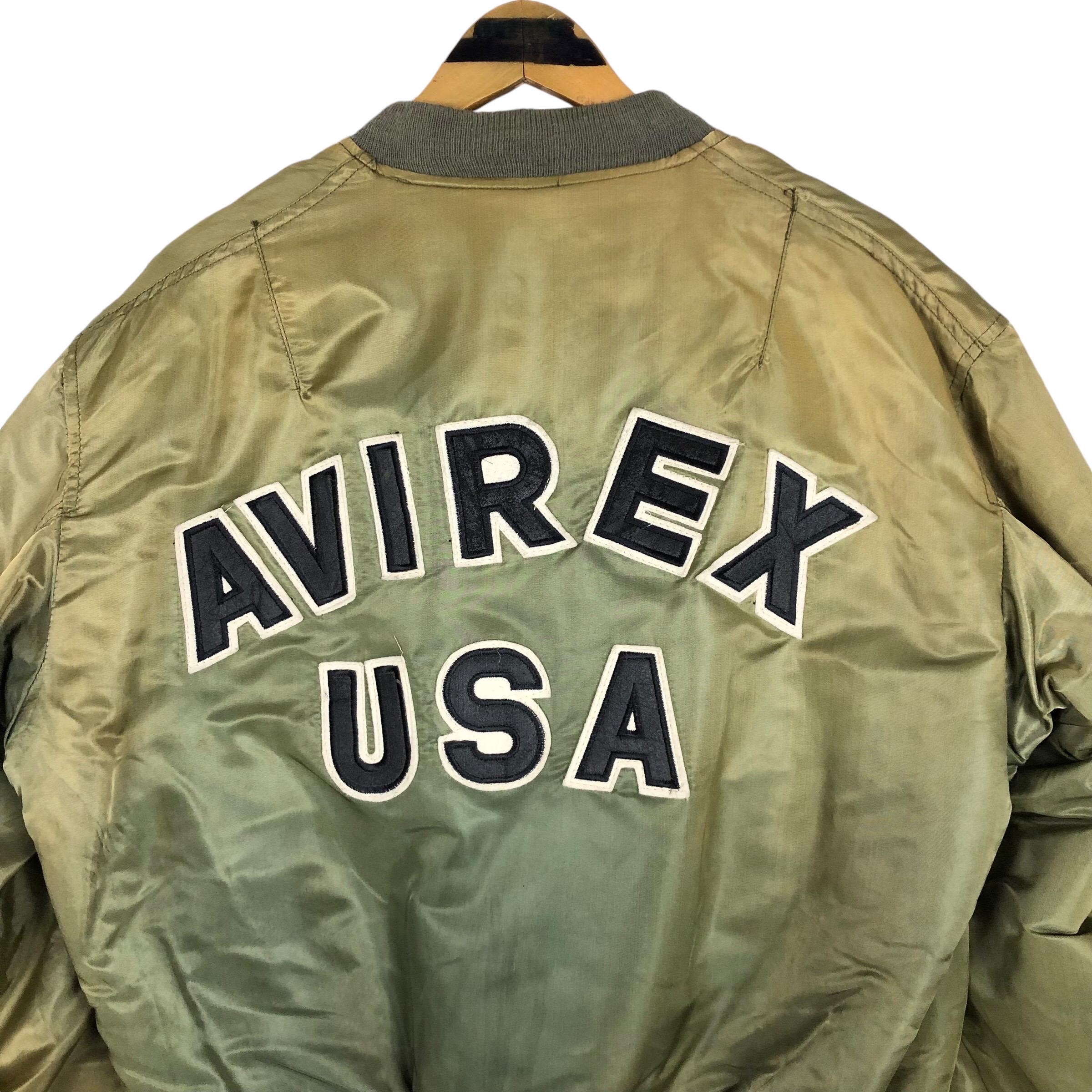 Vintage Avirex USA MA-1 Bomber Jacket: 90s Military Reversible