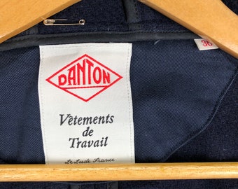 Vintage Danton Wool Peacoat Hoodie - French Workwear Jacket - Size