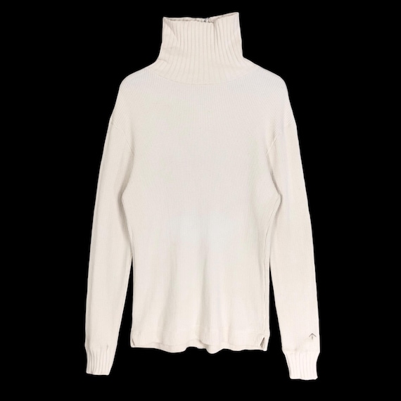 Nigel Cabourn, Nigel Cabourn Yuichi Nakajima Turtleneck Knitted Sweater Pullover Sweatshirt Knitwear Small Logo Designer Made In Japan Streetwear Size 48