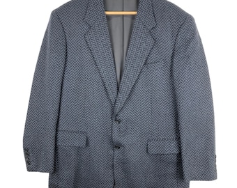 Blazer vintage Christian Dior Monsieur in lana a spina di pesce - Taglia M