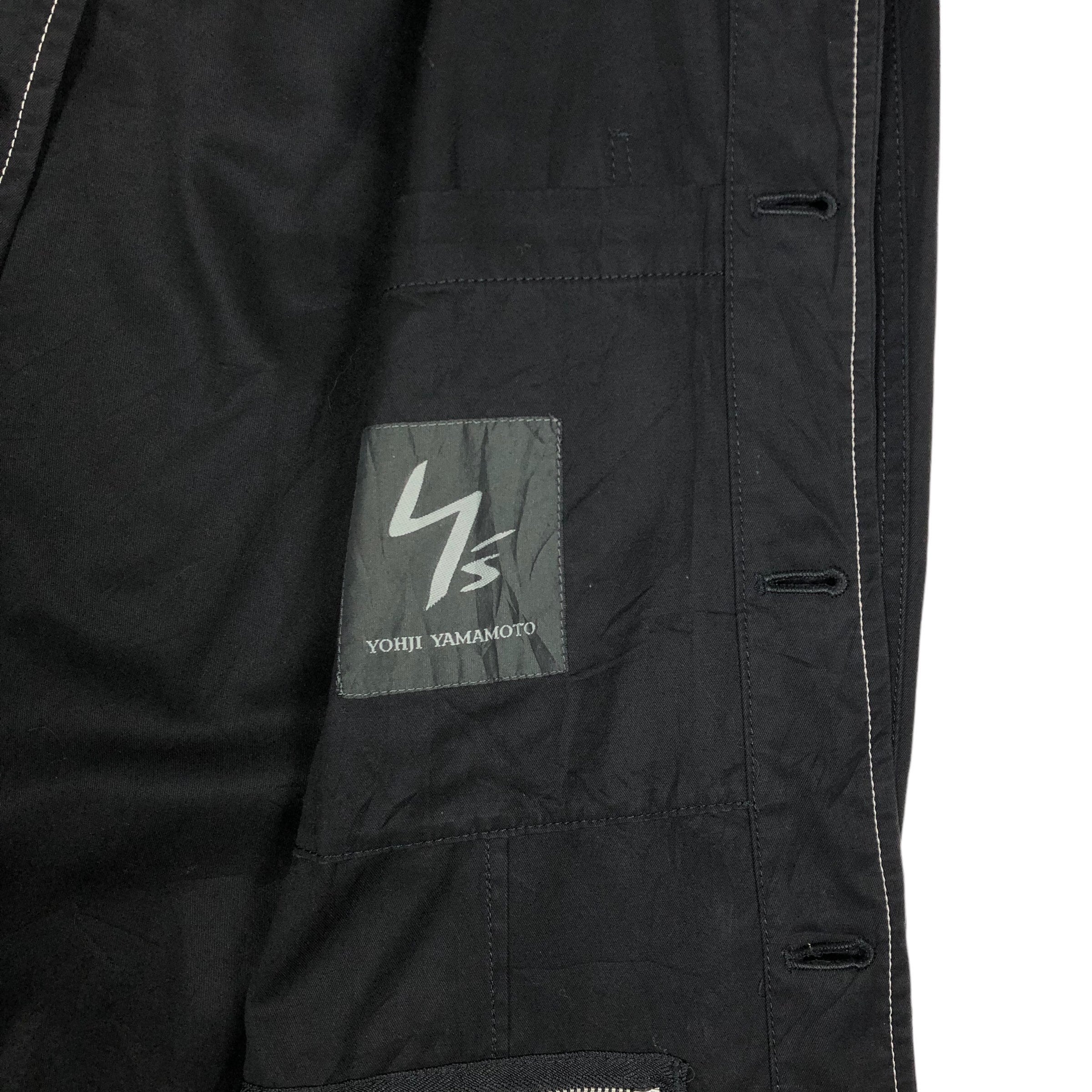 ジャケット・アウター Y's yohji yamamoto cotton black jacket 3 Y's Yohji Yamamoto Black Cotton Jacket - Japanese Designer