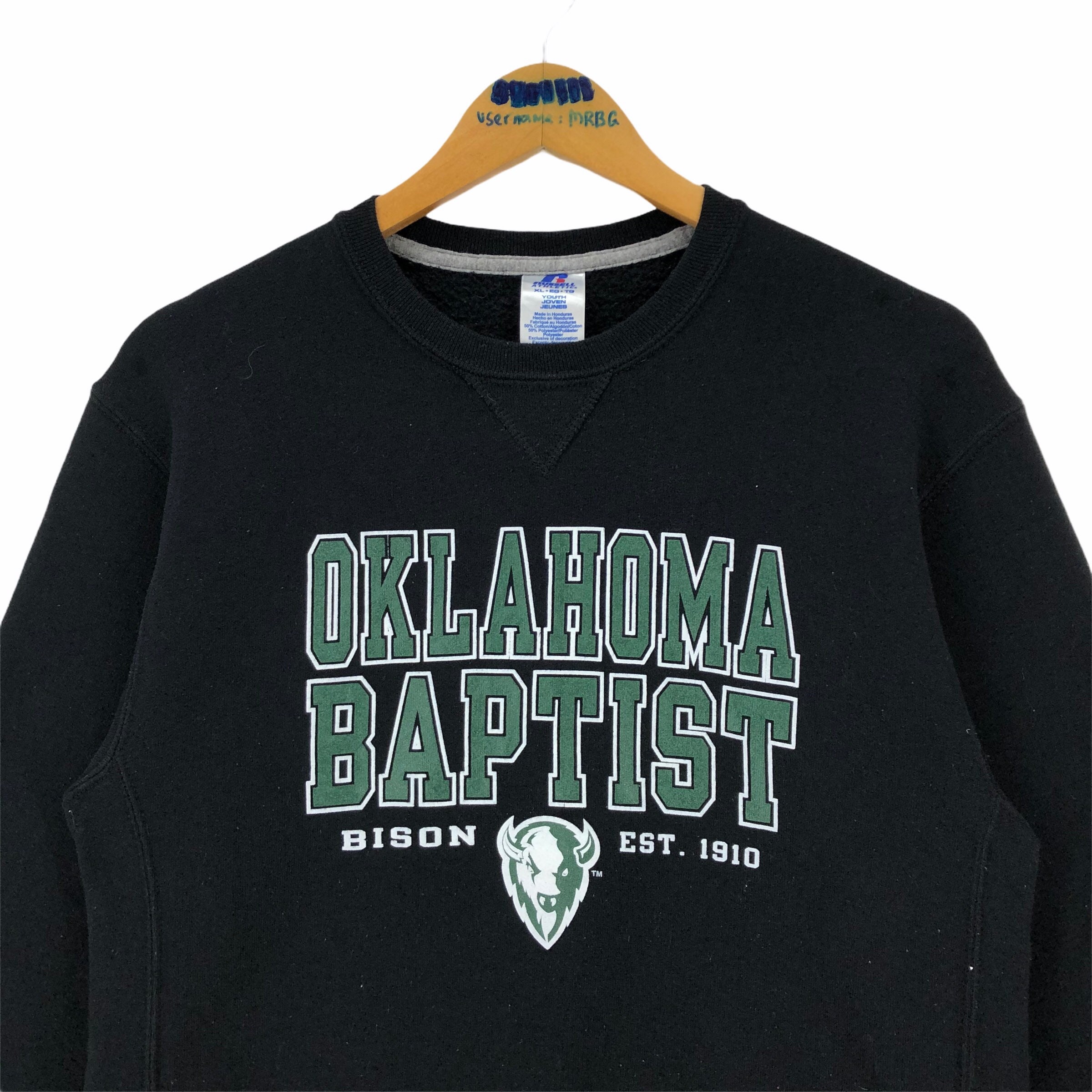 vintage-oklahoma-baptist-university-bison-football-sweatshirt-etsy-de