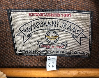 Vintage 90s Armani Jeans Chore Jacket Giorgio Armani Worker Jacket