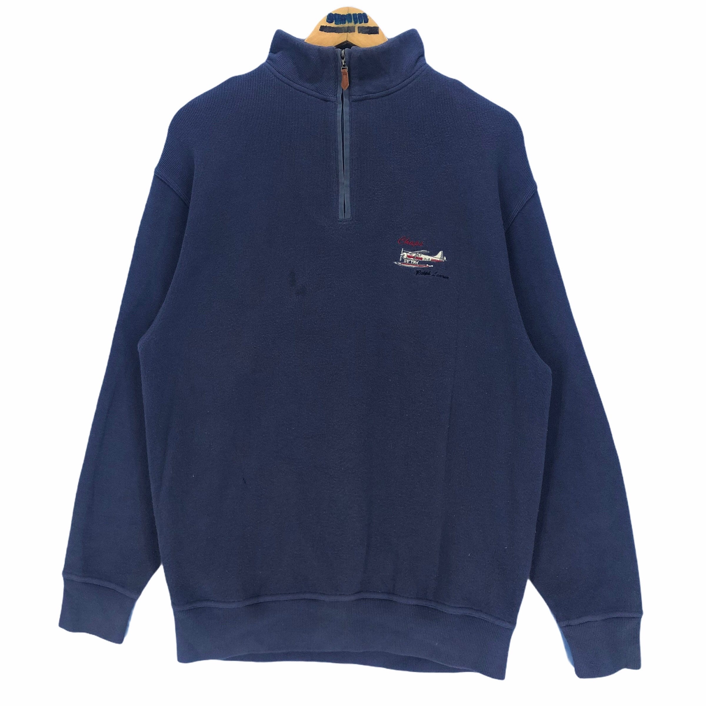 Vintage Chaps Ralph Lauren Quarter Zipped Sweatshirt Pullover