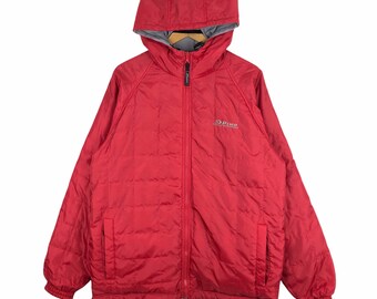 Vintage Piko Hawaiian Puffer Jacket: Reversible Red Surf Jacket 