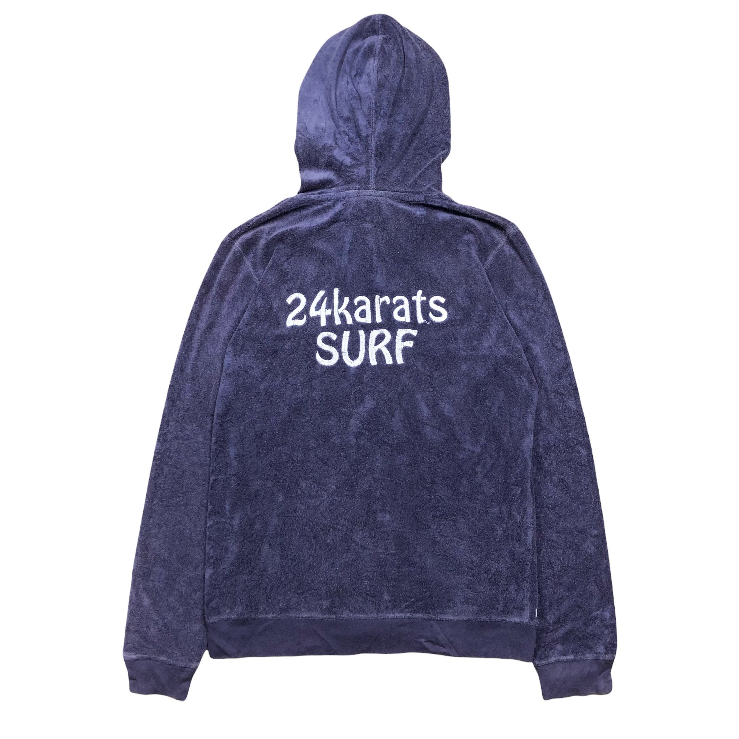 24karats Surf Hawaii Fleece Sweater Hoodie Full Zip Sweatshirt