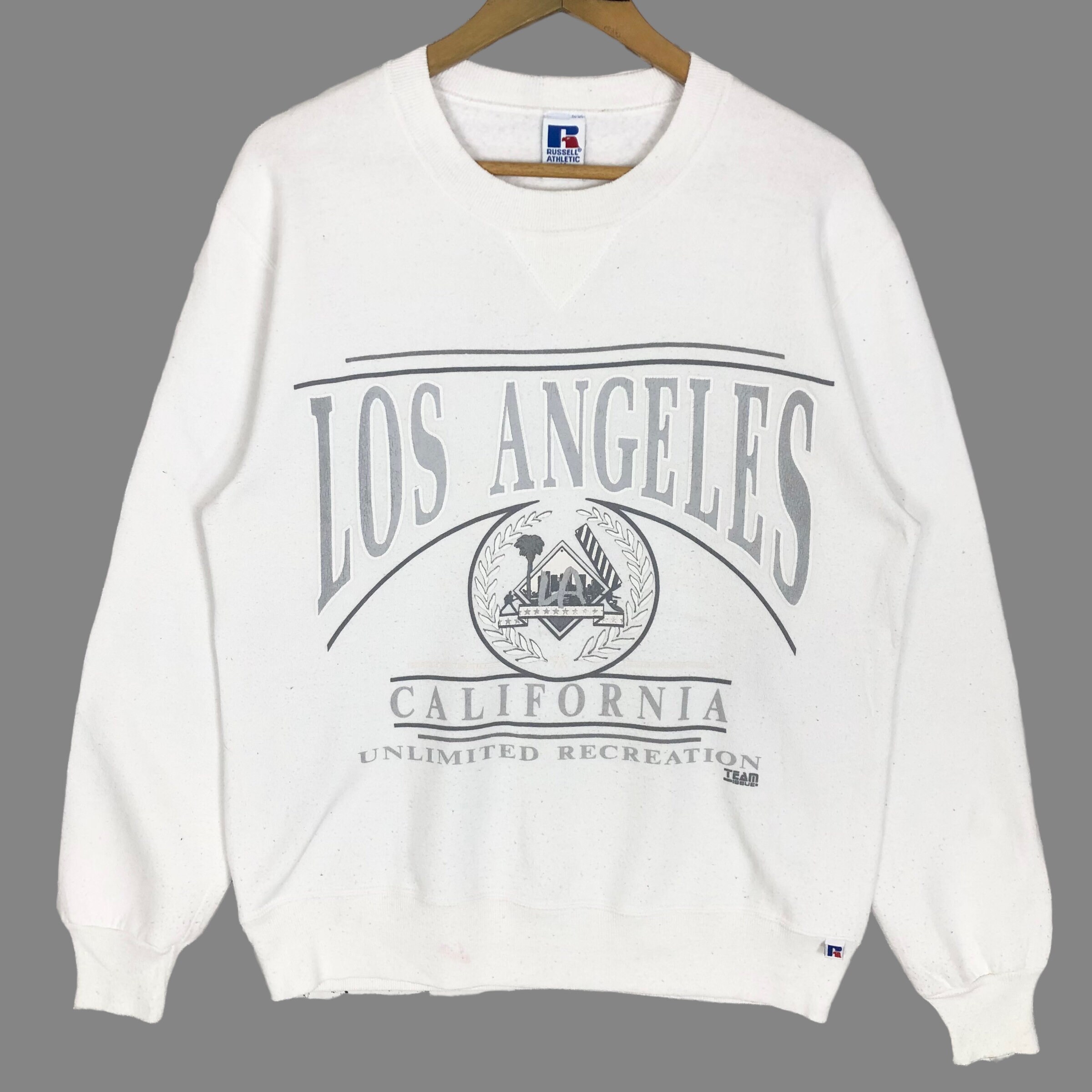 Vintage 90s University Of California Los Angeles Bruins Crewneck Sweatshirt Pullover Sweater UCLA Big Logo NCAA Collegiate Streetwear Size S