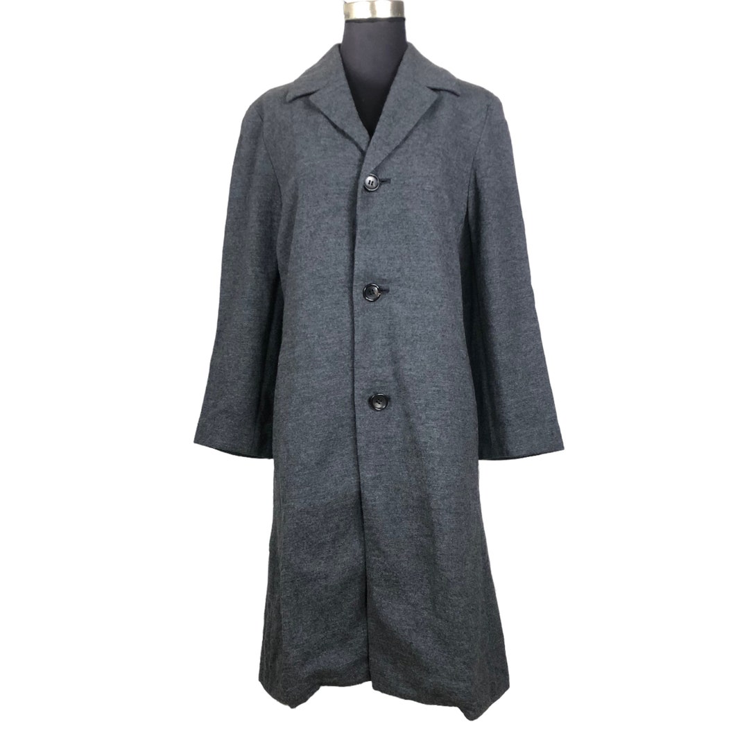 90s COMME des GARÇONS belted wool coat Vintage 90s Tricot Comme Des Garcons Wool Car Coat - Made in