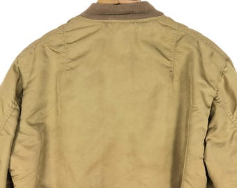 Vintage 90s Greenbrier Industries MA-1 Flight Jacket Zip up Dead