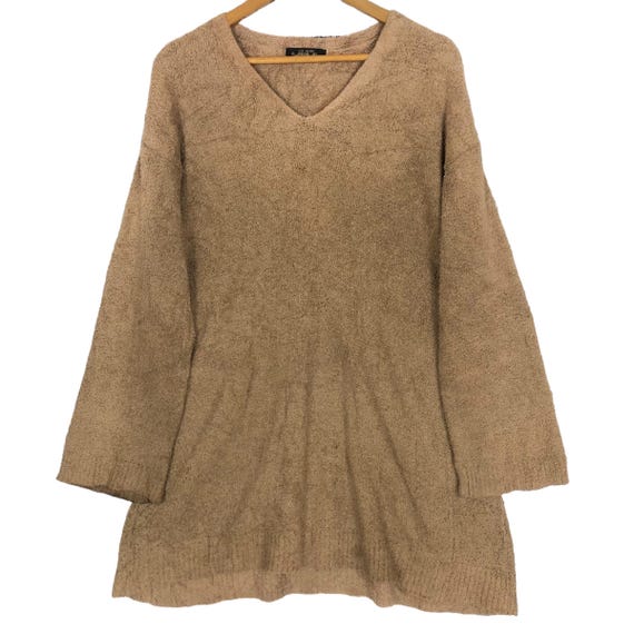Vintage 80s Issey Miyake Permanente V-neck Fleece Sweater Vintage 80s Issey Miyake Permanente V-neck Fleece Sweater