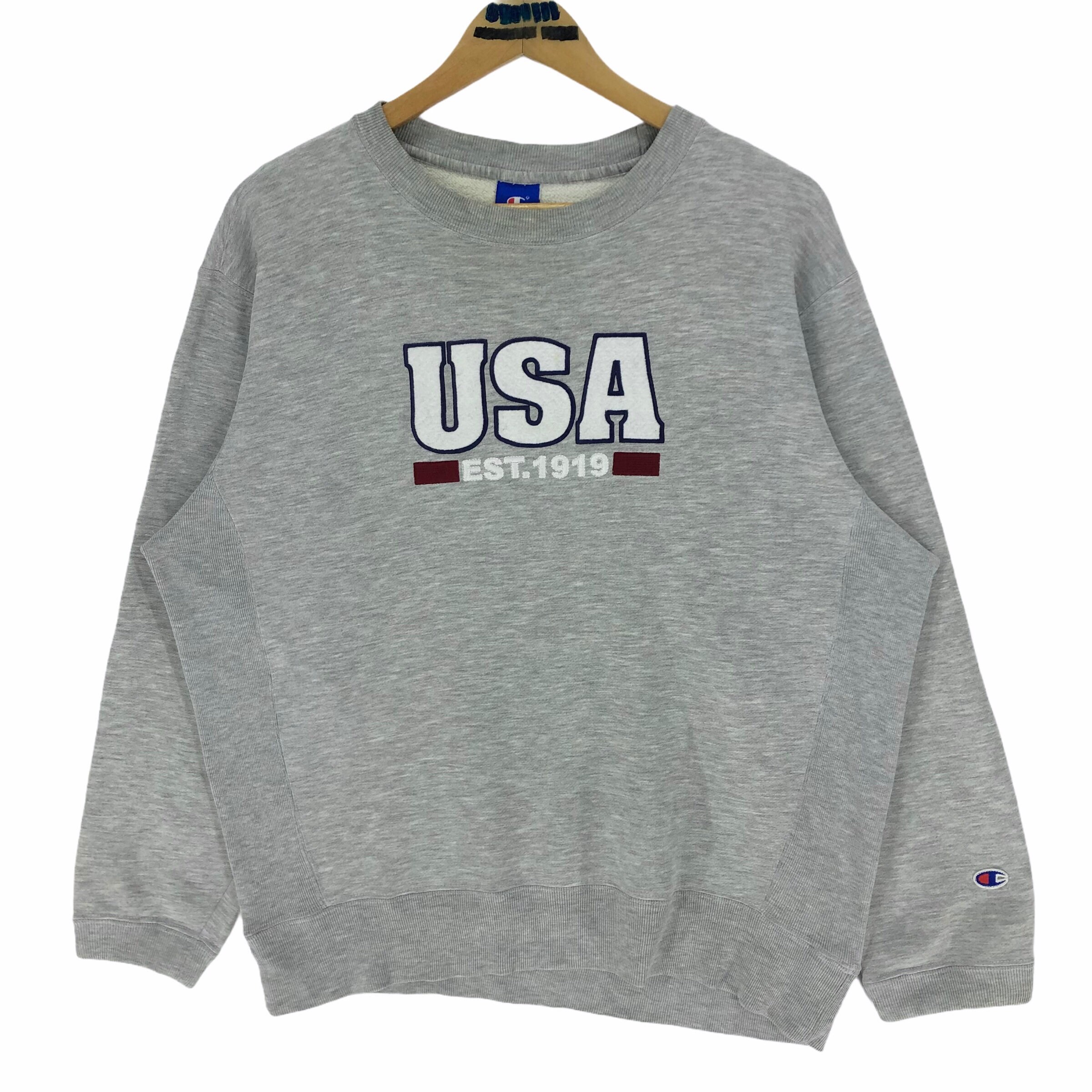 Vintage 90s Champion USA Crewneck Pullover Sweatshirt Big Logo - Etsy UK