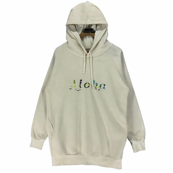Aloha Anden Hud Oversized Dress Hoodie Pullover Embroidery Sweatshirt Streetwear Hawaii Size M Etsy Canada