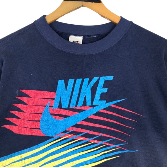 Vintage 90s Nike Swoosh Crewneck Sweatshirt Pullo… - image 5