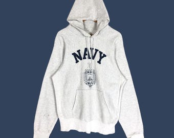 Navy Hoodie Vtg 90