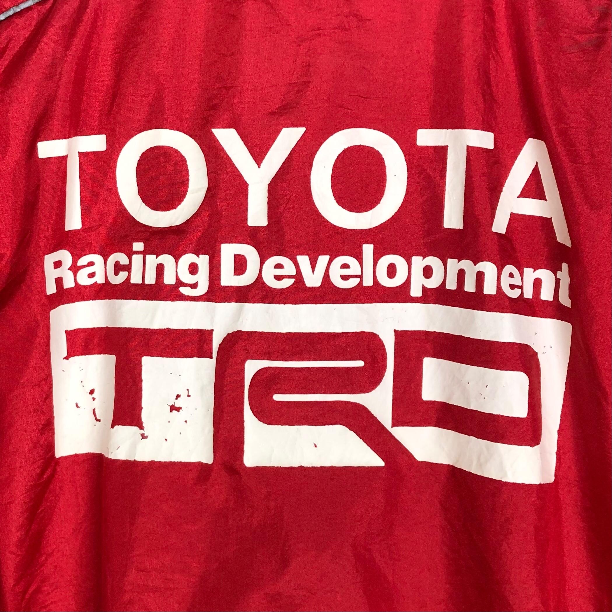 Vintage Toyota TRD Racing Jacket: Embroidered Logo, Red Nylon