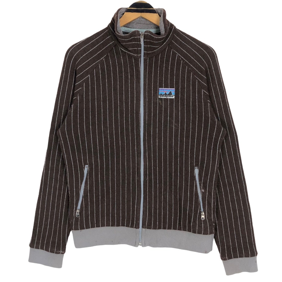 Vintage 2006 Patagonia Knitted Track Top: Striped Full Zip Jacket