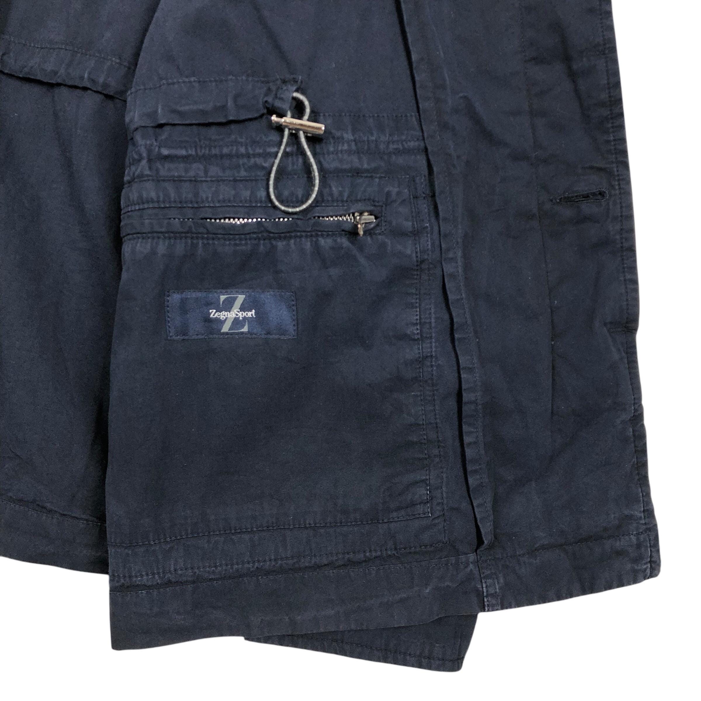 Vintage Zegna Sport Jacket Navy Military Style Light Jacket Made