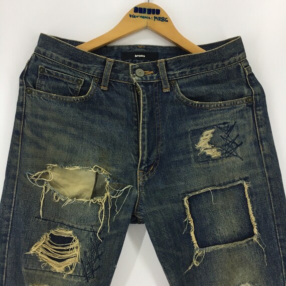 Vintage Beams Distressed Ripped Jeans - image 6