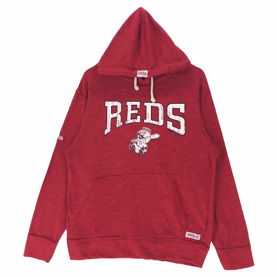 Vintage Cincinnati Reds Hoodie Stitches Athletic Gear Official 