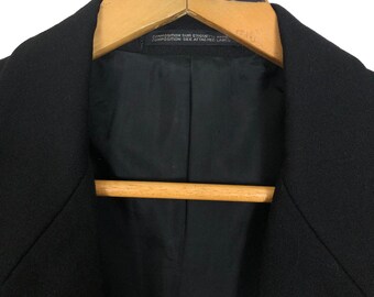 Vintage 90s Yohji Yamamoto Femme 1997 A/W Cutaway Wool Jacket Long 
