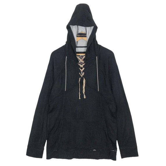 Marithé Francois Girbaud Lace up Hoodie Sweater Pullover  