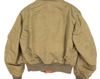 Vintage 90s Greenbrier Industries MA-1 Flight Jacket Zip up Dead