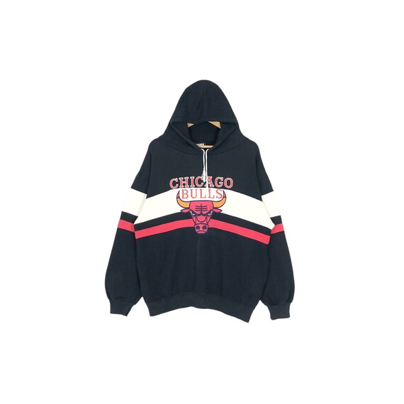 Vintage NBA Chicago Bulls Hoodie Pullover Sweatshirt Big Logo