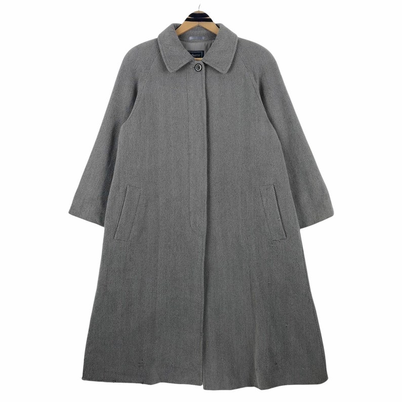 Vintage Burberry London Wool Trench Coat Long Coat Overcoat - Etsy