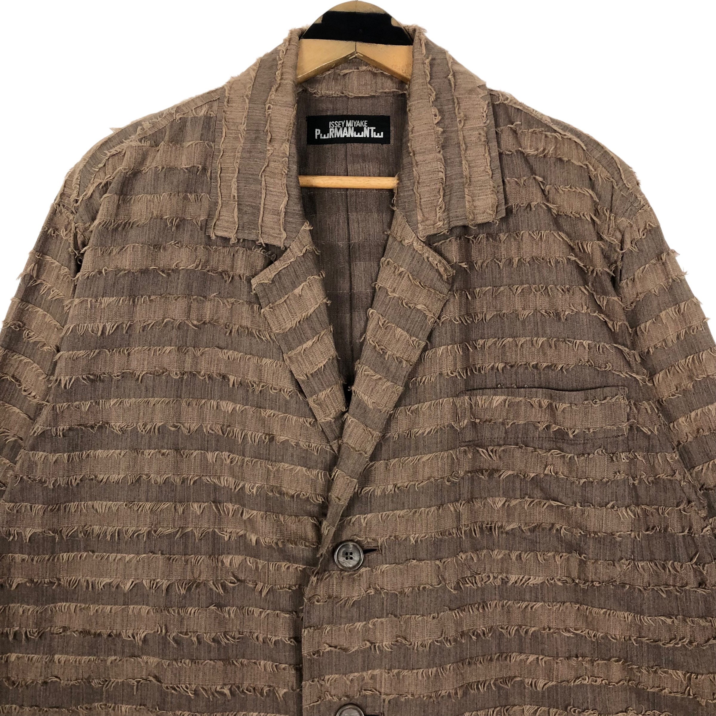 Vintage Issey Miyake Wool Jacket: 1992 A/W Hairy Mesh, Size L