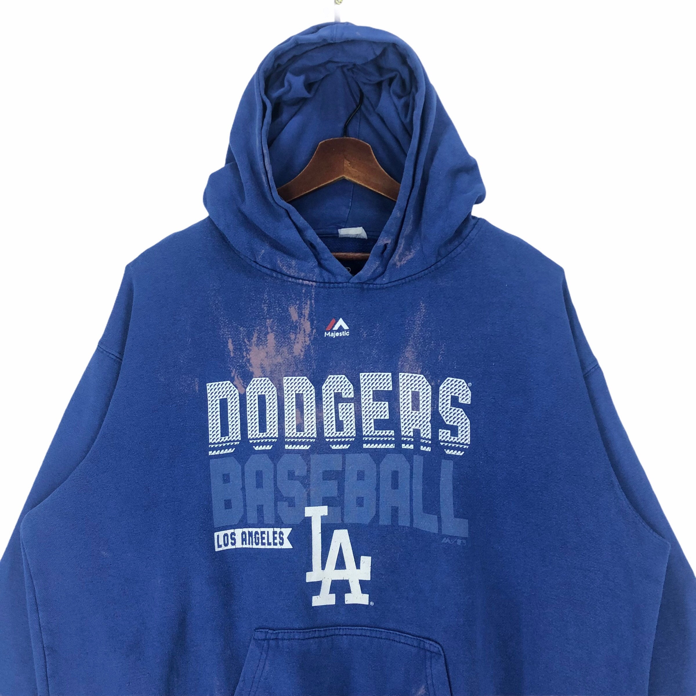 Vintage LA Dodgers Sweater Hoodie Sz M USA MLB Dodgers Official Baseball Blue