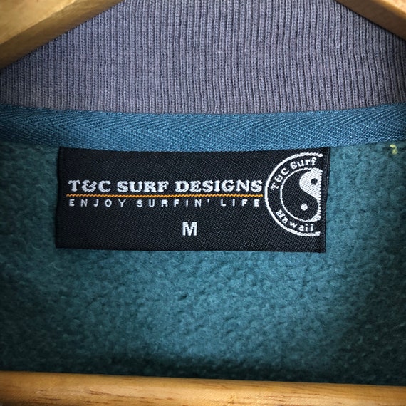 Vintage T&C Surf Design Hawaii Zip Up Track Top F… - image 6