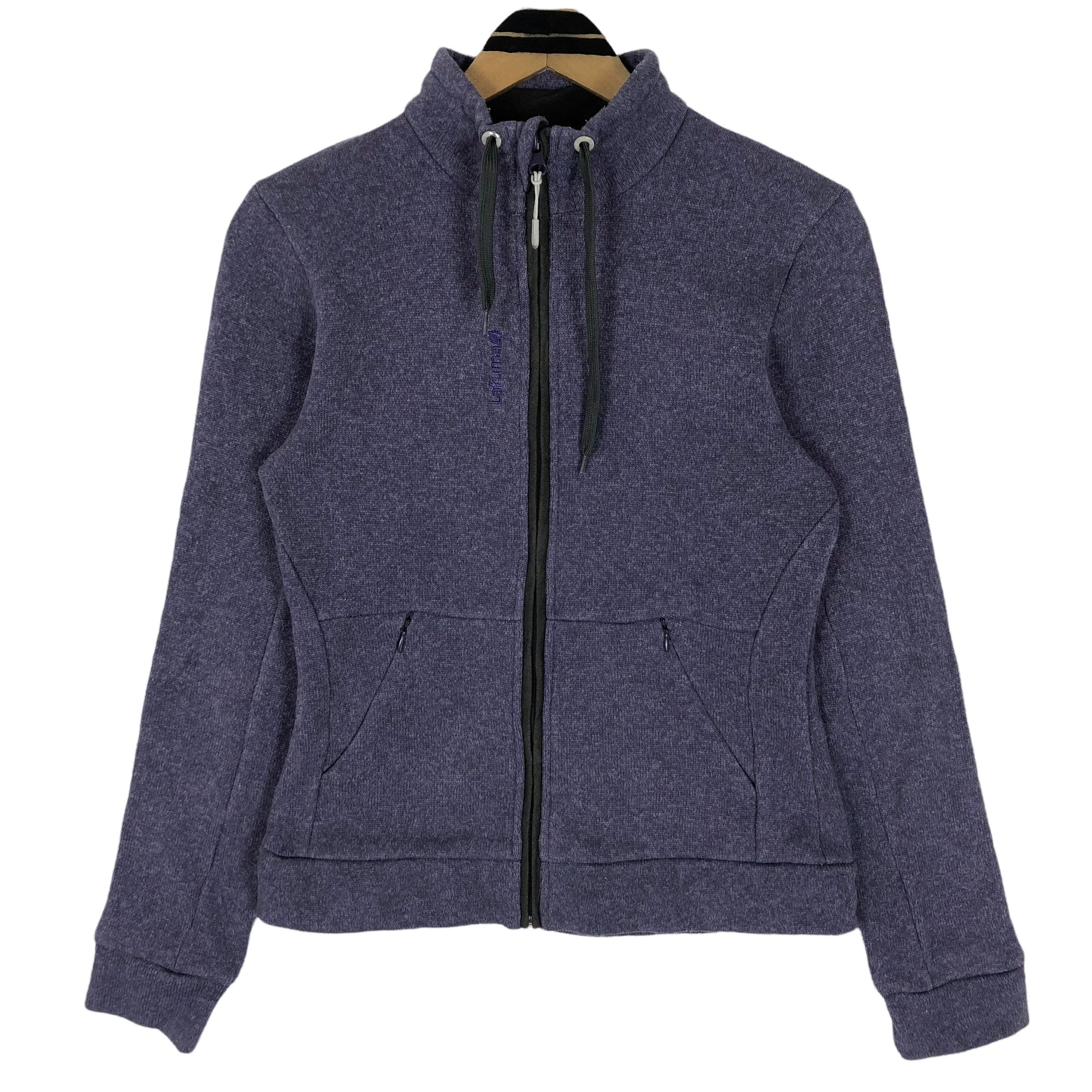 Lafuma Purple Fleece Zip-up Sweater: Embroidered Logo, Streetwear
