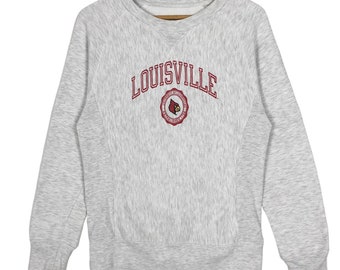 stuffofnatureandarts University of Louisville Cardinals Crewneck Sweatshirt Pullover Big Logo NCAA Collegiate Streetwear Size Xs