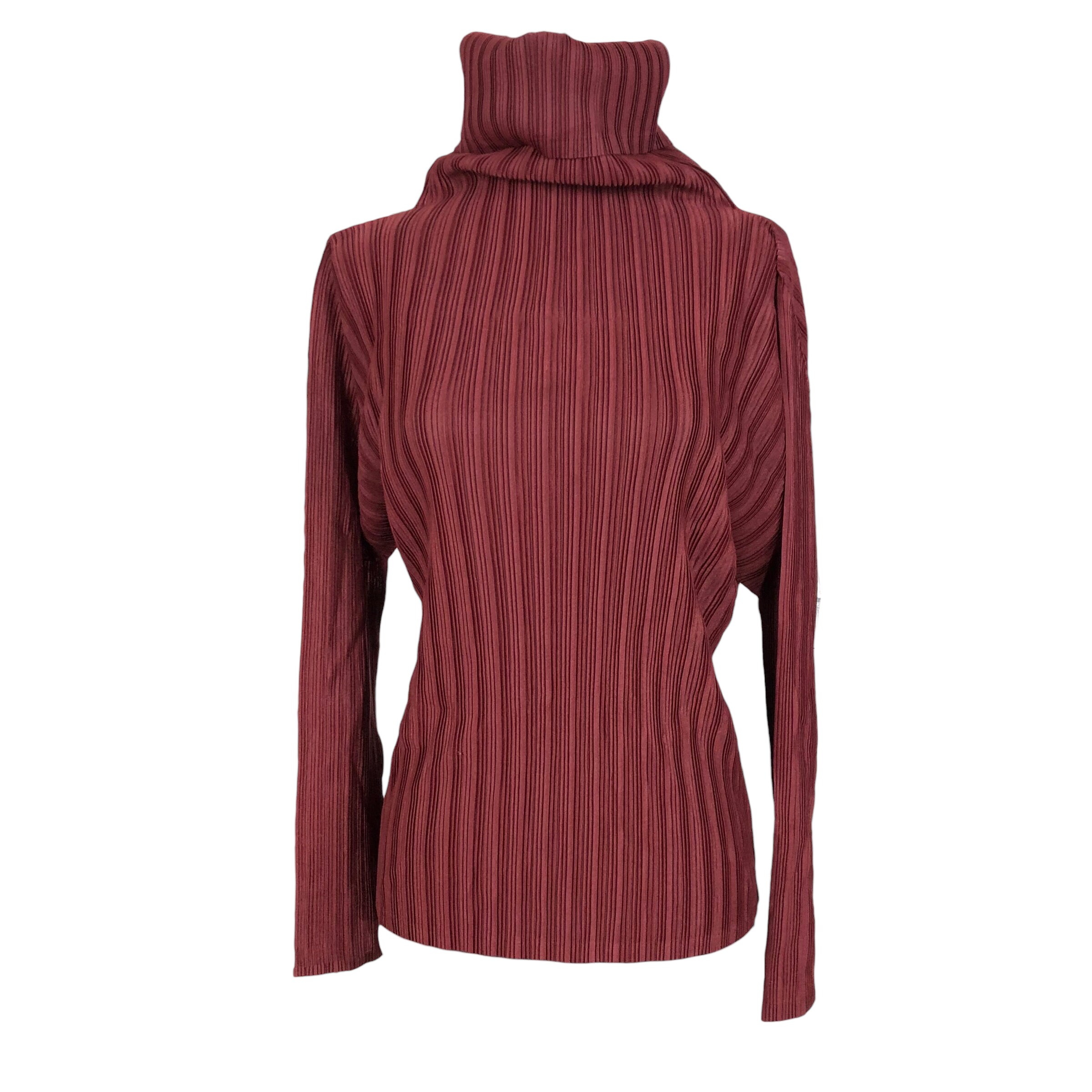 Vintage Pleats Please Issey Miyake Turtleneck Pleated Top