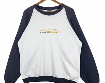 Vintage Quiksilver sweatshirt met ronde hals: surfkleding met groot logo, maat M