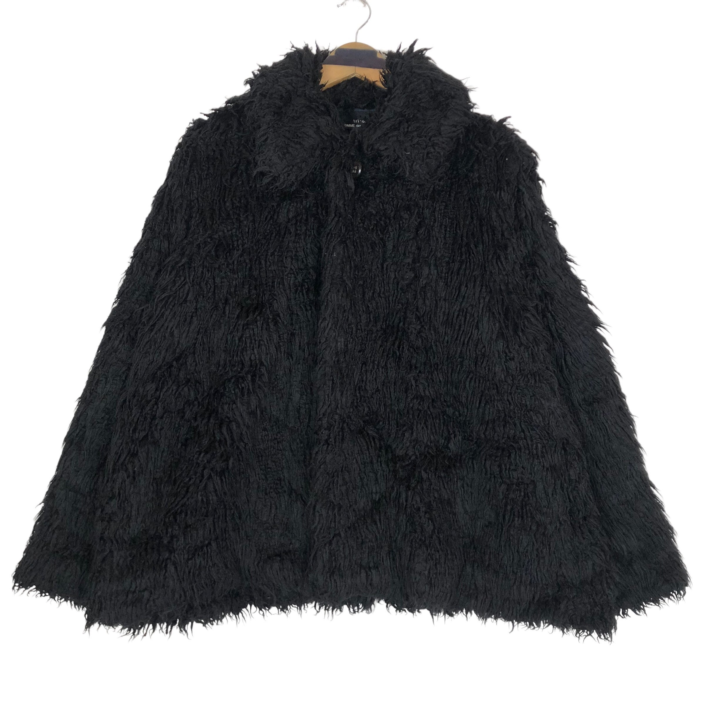 80's tricot COMME des GARÇONS jacket Vintage Tricot Comme Des Garcons Faux Fur Jacket - 1994 S/S