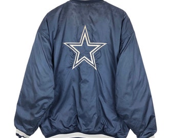 NFL Reebok COWBOYS フード付きジャケット y2k ストリート Vintage NFL Dallas Cowboys Doomsday Defence Reebok Nylon
