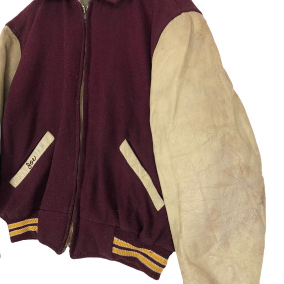 Vintage 40s 50s Loyola Academy College Wool Varsi… - image 4