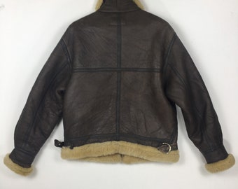XL相当 US.ARMY AIRFORCE B-3 FIGHTER JACKET Original U.S. WWII Army Air Force B-3 Sheepskin Bomber