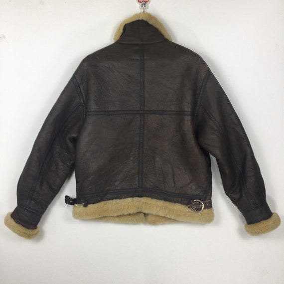 Vintage 90's US Airforce B-3 Leather Aviator Flying Bomber Flight