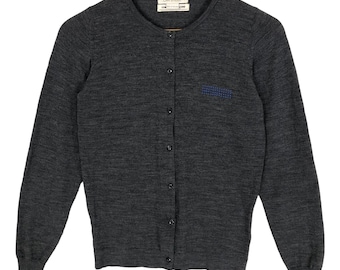 ヴィンテージウールカーディガン：コム デ ギャルソン × ジョン スメドレー、英国製、サイズ XS