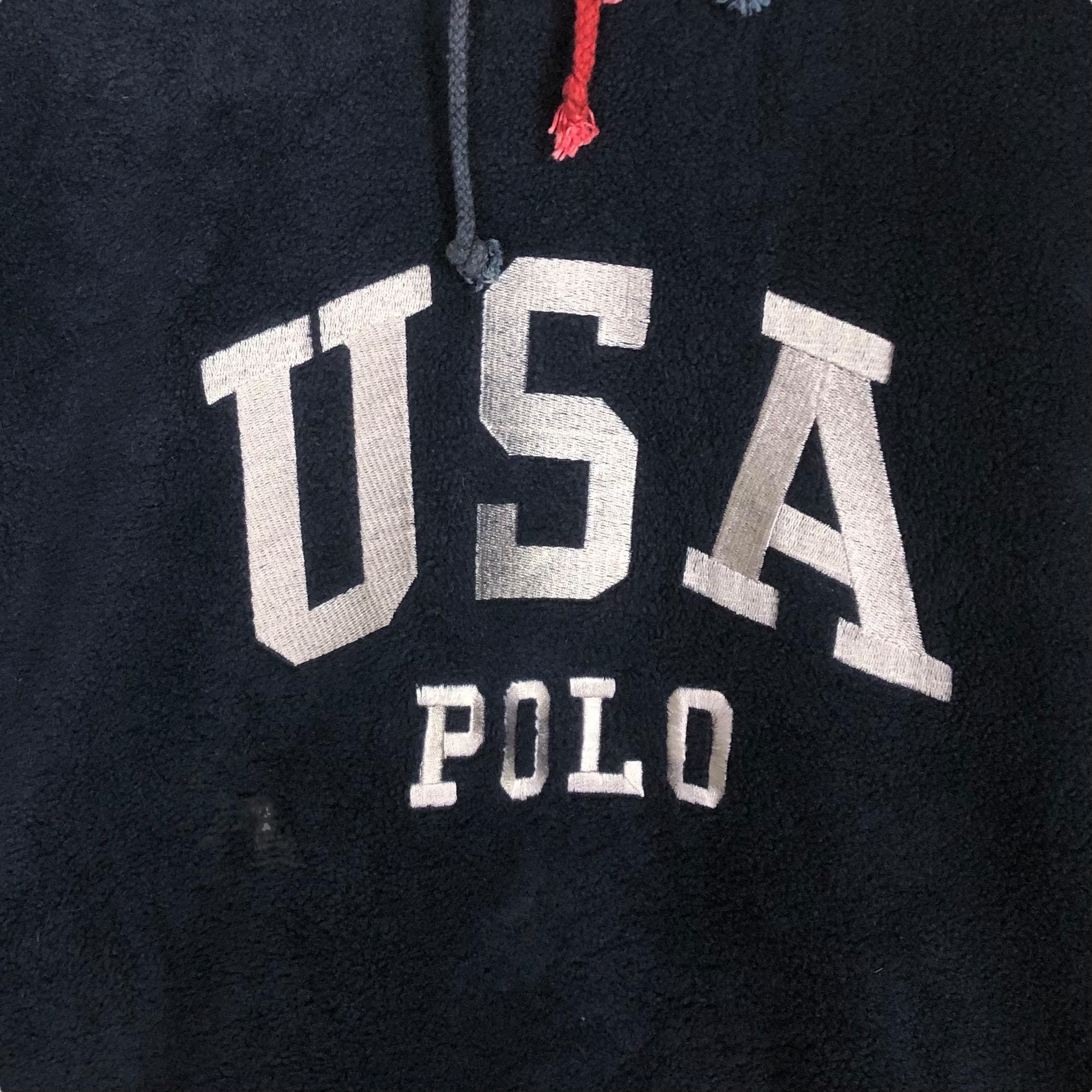 Vintage 90s Polo Sport Ralph Lauren Fleece Hoodie Sweater Pullover