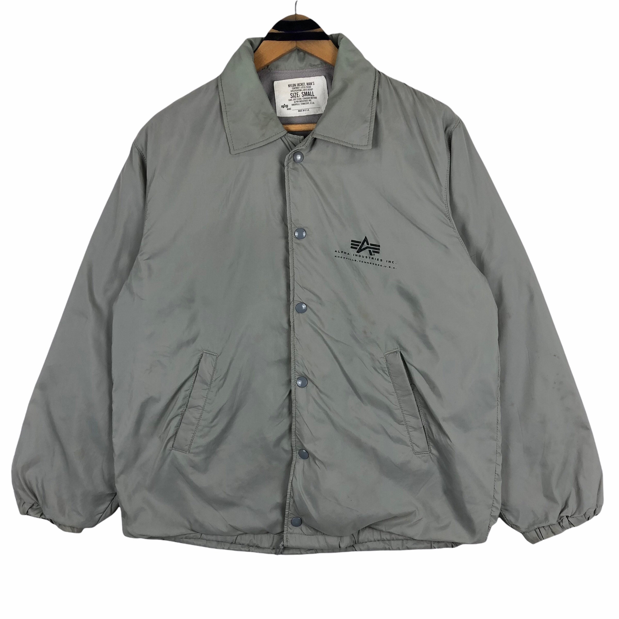 Vintage Alpha Industries Men's Coach Jacket Nylon #2129 Vintage Alpha Industries Men's Coach Jacket Nylon #2129