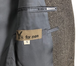 Vintage 90s Y's for Men Yohji Yamamoto Wool Herringbone Blazer