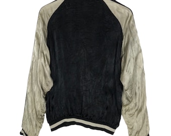 Vintage Lucky 13 Sukajan Jacket: Reversible Rayon Embroidered