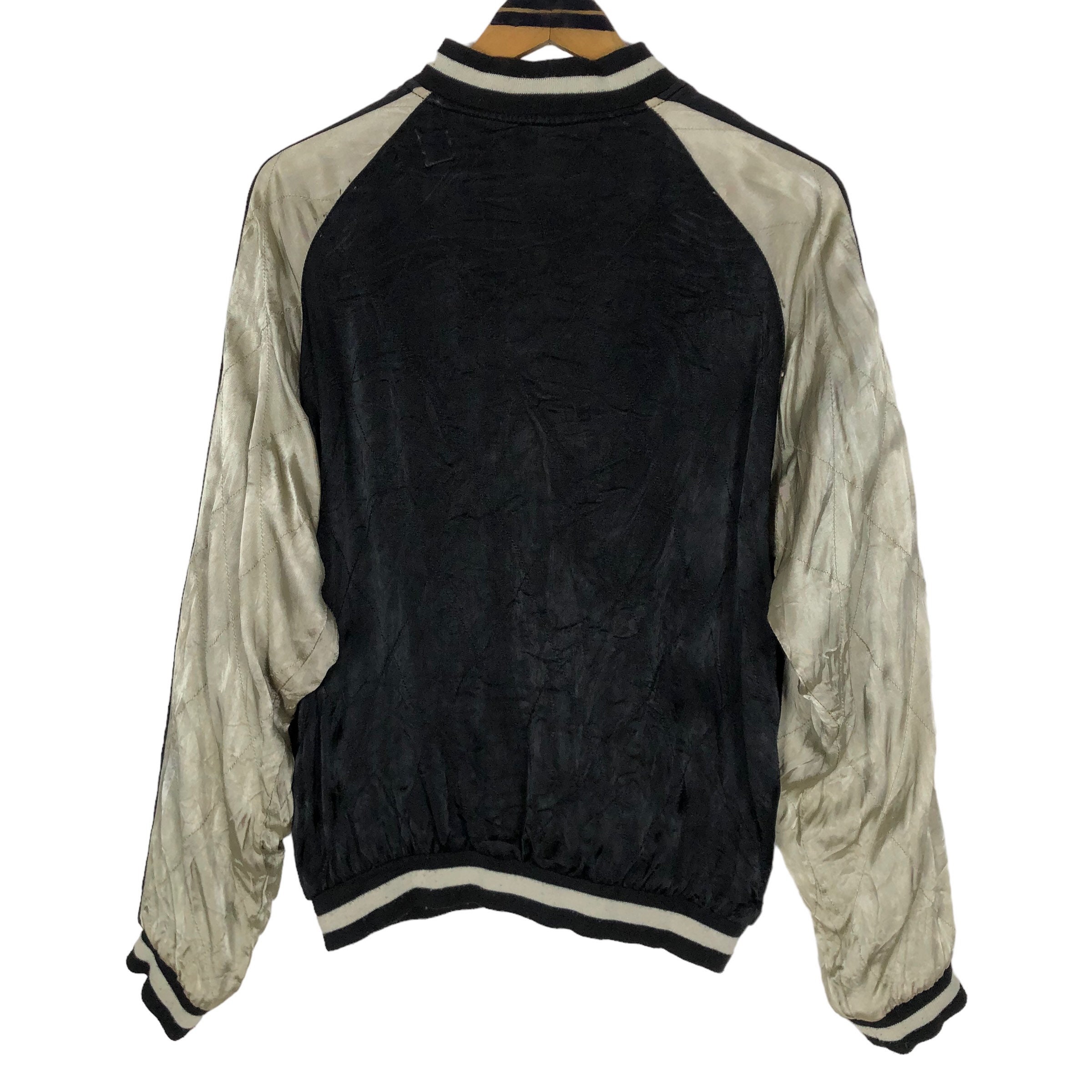 Vintage Lucky 13 Sukajan Jacket: Reversible Rayon Embroidered